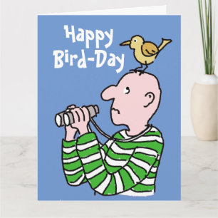 Happy Birthday Bird Watcher oder Vogelbeobachter Karte
