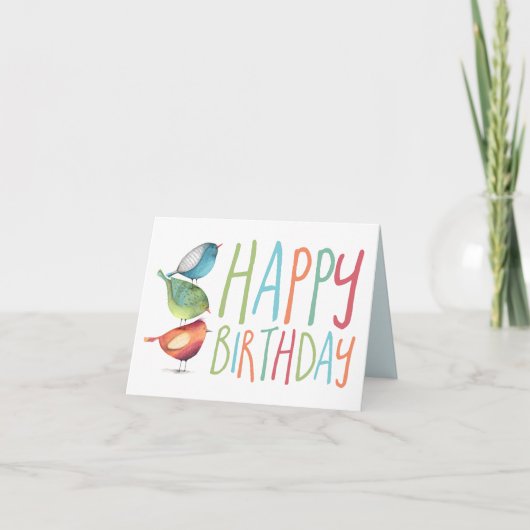 Happy Birthday Birdie Card Einladung (Vorderseite)