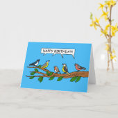 Happy Birthday Birdwatcher Karte (Gelbe Blume)