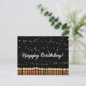 Happy Birthday Birthday Candles Postkarte (Stehend Vorderseite)