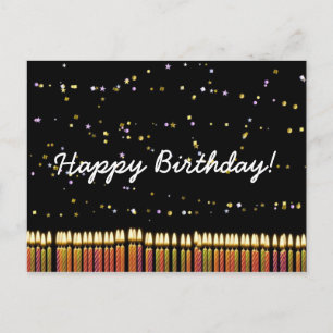 Happy Birthday Birthday Candles Postkarte