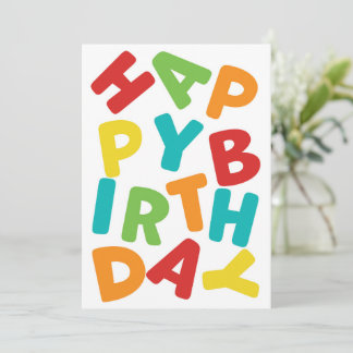 Happy Birthday Birthday Card - Jumbled Letters Feiertagskarte
