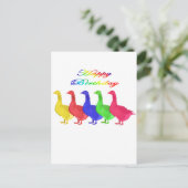 Happy Birthday Birthday Gänse Postkarte (Stehend Vorderseite)