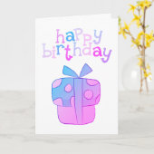 Happy Birthday Birthday Present Karte (Gelbe Blume)