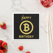 Happy Birthday Bitcoin Gold 3 Ply Napkins Serviette (Beispiel)