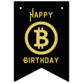 Happy Birthday Bitcoin Gold Bunting Banner (Zweite Fahne)