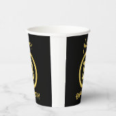 Happy Birthday Bitcoin Gold Paper Cups Pappbecher (Rechts)