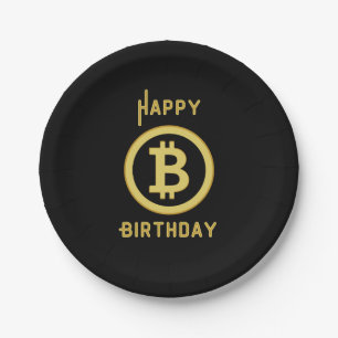 Happy Birthday Bitcoin Gold Paper Teller