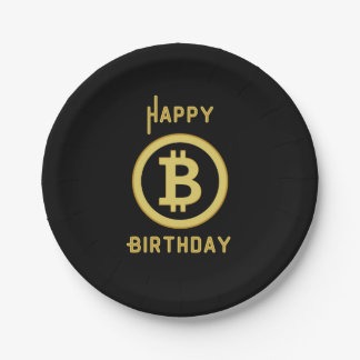 Happy Birthday Bitcoin Gold Paper Teller