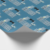 Happy Birthday Black Balloons und Sparklers Geschenkpapier (Ecke)
