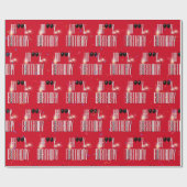 Happy Birthday Black Balloons und Sparklers Geschenkpapier (Flach)