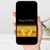 Happy Birthday Black Gold Bug Karte