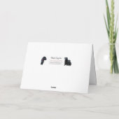 Happy Birthday Black Lab - Graues Enten Jagdhund Karte (Rückseite)