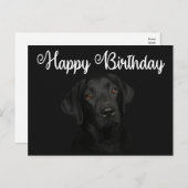 Happy Birthday Black Labrador Retriever Puppy Dog Postkarte (Vorne/Hinten)