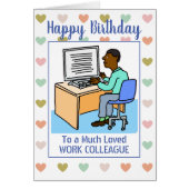 Happy Birthday Black Office Work Colleague (Vorne)
