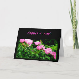 Happy Birthday-Black Rose Trail Karte