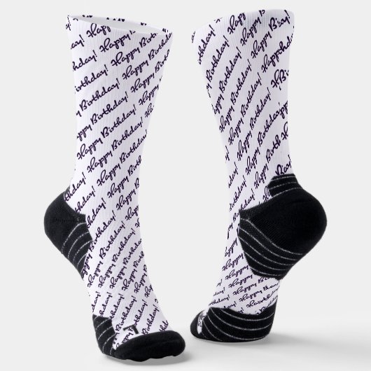 Happy Birthday! Black Script Socken (Gewinkelt)
