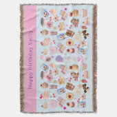 Happy Birthday Blanket Decke (Vorderseite Vertikal)