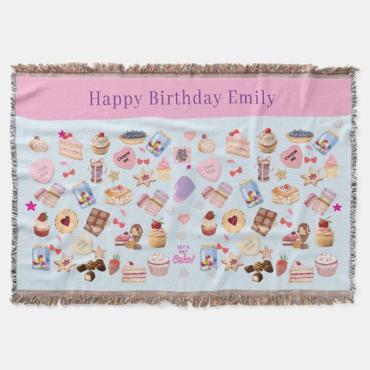 Happy Birthday Blanket Decke (Vorderseite)