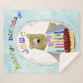 Happy Birthday Blanket-Medium-Größe Sherpadecke (Vorderseite (Horizontal))