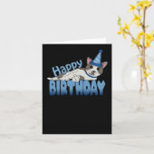 Happy Birthday - Blau Karte (Gelbe Blume)