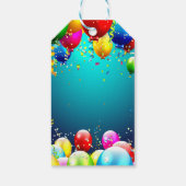 Happy Birthday - Blauer Farbige Balkone - Anpassen Geschenkanhänger (Rückseite)