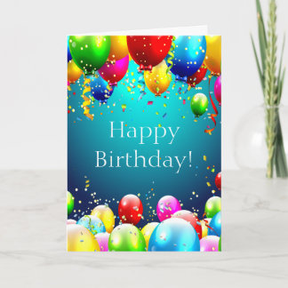 Happy Birthday - Blauer Farbige Balkone - Anpassen Karte