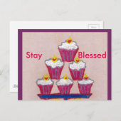 Happy Birthday Bleibe Gesegnete Postkarte (Vorne/Hinten)