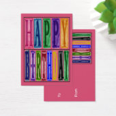 Happy Birthday Blocks Geschenk Tag (Schreibtisch)