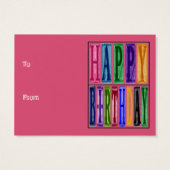 Happy Birthday Blocks Geschenk Tag (Rückseite)