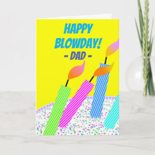 Happy Birthday Blowday Hall of Flame für Vater Karte