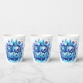  Happy Birthday Blue and Purple Party Cups  Pappbecher
