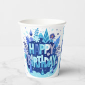  Happy Birthday Blue and Purple Party Cups  Pappbecher