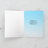 Happy Birthday Blue Baby Shark Personalisiert Karte (Innenseite)