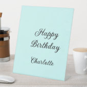 Happy birthday blue background name stylish elegan sockelschild (In Situ)