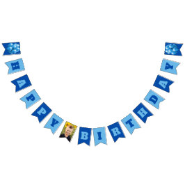 Happy Birthday Blue Boys Party Foto Wimpelkette