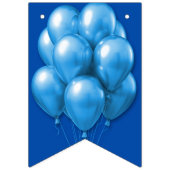 Happy Birthday Blue Boys Party Foto Wimpelkette (Erste Fahne)