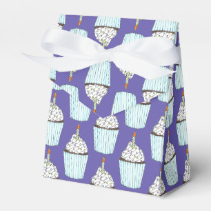 Happy Birthday Blue Cupcake Sprinkles Zuckerguss Geschenkschachtel