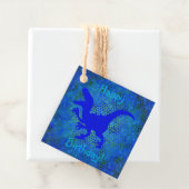 Happy Birthday Blue Dinosaurier Hide Geschenkanhänger (Beispiel)