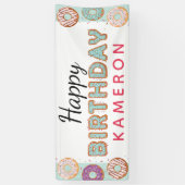 HAPPY BIRTHDAY Blue Donuts Baby Boy Individuelle N Banner (Vertikal)