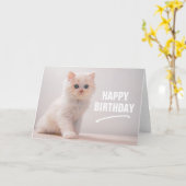 Happy Birthday | Blue Eye Kitten Karte (Gelbe Blume)