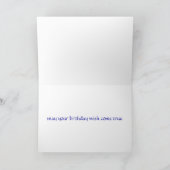 Happy Birthday Blue Foto Frame Karte (Innenseite)