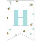 Happy Birthday Blue Gold Confetti Erster Geburtsta Wimpelkette (Zweite Fahne)