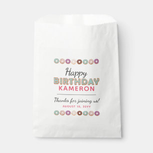 HAPPY BIRTHDAY Blue Iced Donuts Individuelle Name Geschenktütchen