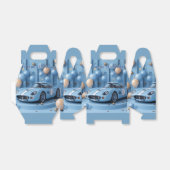 Happy Birthday Blue Race Car Balloons Geschenkschachtel (Ungefaltet)