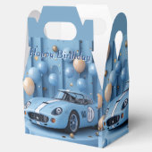 Happy Birthday Blue Race Car Balloons Geschenkschachtel (Geöffnet)