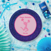 "Happy Birthday" Blue Sparkle Pappteller (Party)