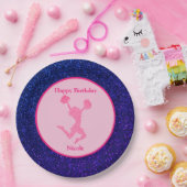 "Happy Birthday" Blue Sparkle Pappteller (Party)