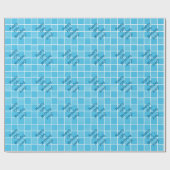 Happy Birthday Blue Squares Geschenkpapier (Flach)