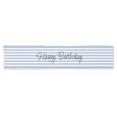Happy Birthday Blue & White Stripe Tischläufer (Horizontal)